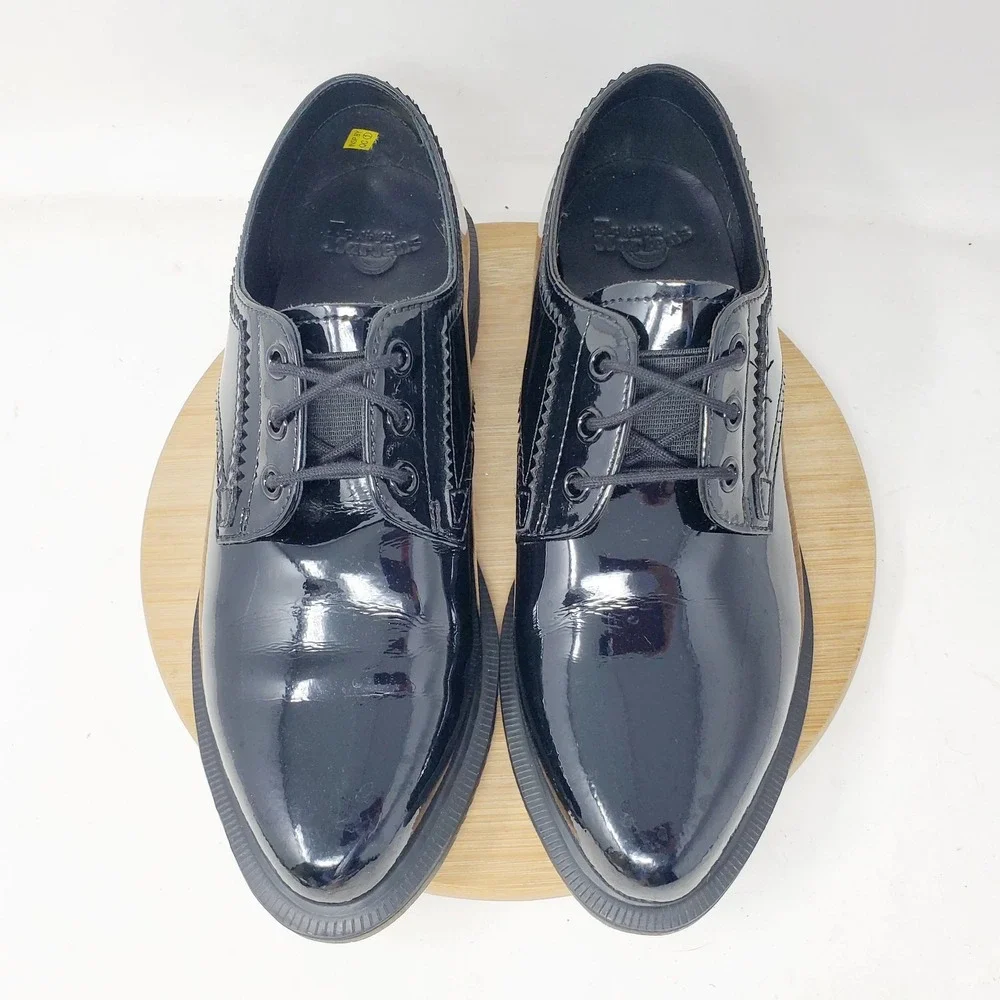 Dr Martens Shoes Womens 7 Trulia Black Patent Leather Oxford Punk Goth‎ Creeper